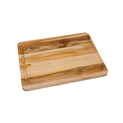 Lipper International Teak Edge Wooden Reverse 16" x 12" Cutting Board (6 Pack)