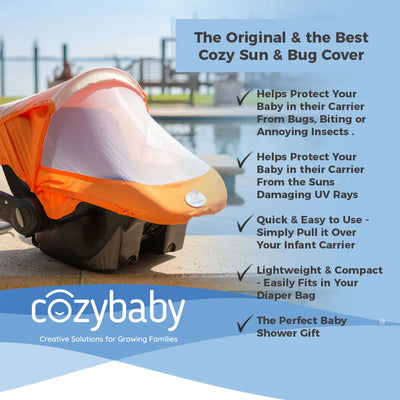 CozyBaby Lightweight Mesh Summer Sun and Bug Baby Carrier Cover (Open Box) - VMInnovations