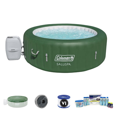 Coleman SaluSpa 6 Person Inflatable Pool Spa & 6 Month Chemical Kit with Bromine