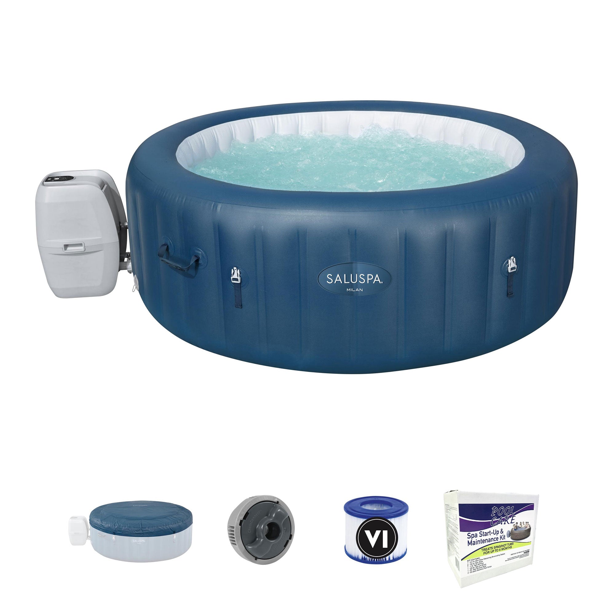 Bestway SaluSpa Milan Airjet Plus Hot Tub & Pool Care 6 MTH Hot Tub Chemical Kit