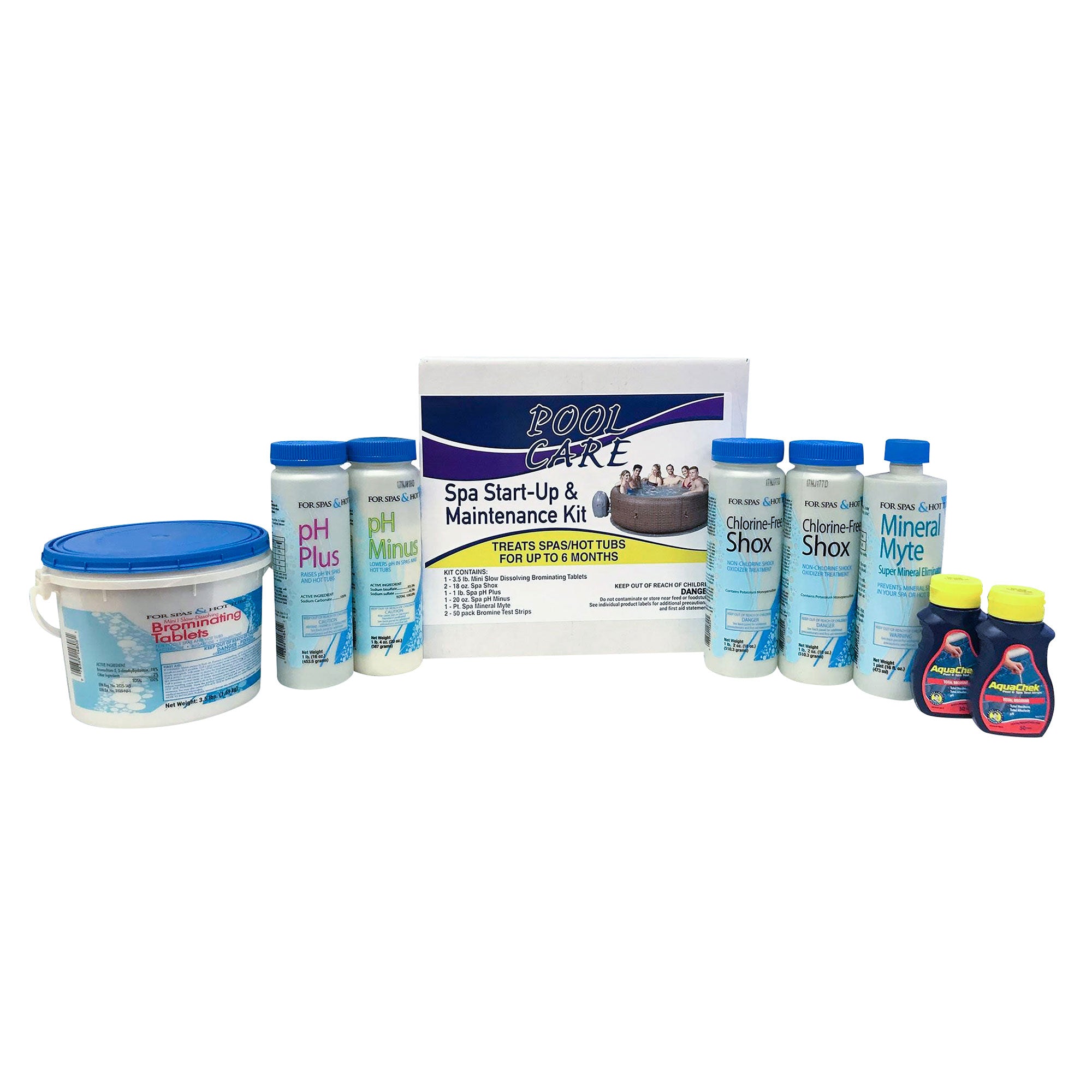 Coleman SaluSpa 6 Person Inflatable Pool Spa & 6 Month Chemical Kit with Bromine