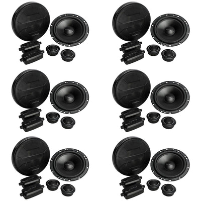 Hifonics ZS65C Zeus 6.5" 2 Way Car Audio 400W Component Speaker Systems (6 Pack)