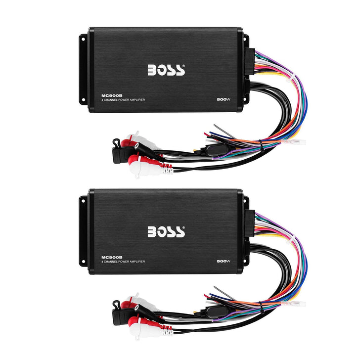 Boss Audio MC900B 500W Max 4 Channel Full Range Class A/B Amplifier (2 Pack)