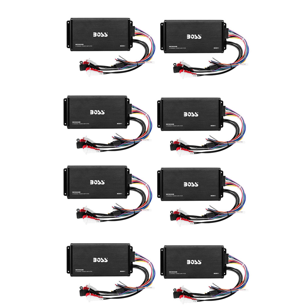 Boss Audio MC900B 500W Max 4 Channel Full Range Class A/B Amplifier (8 Pack)