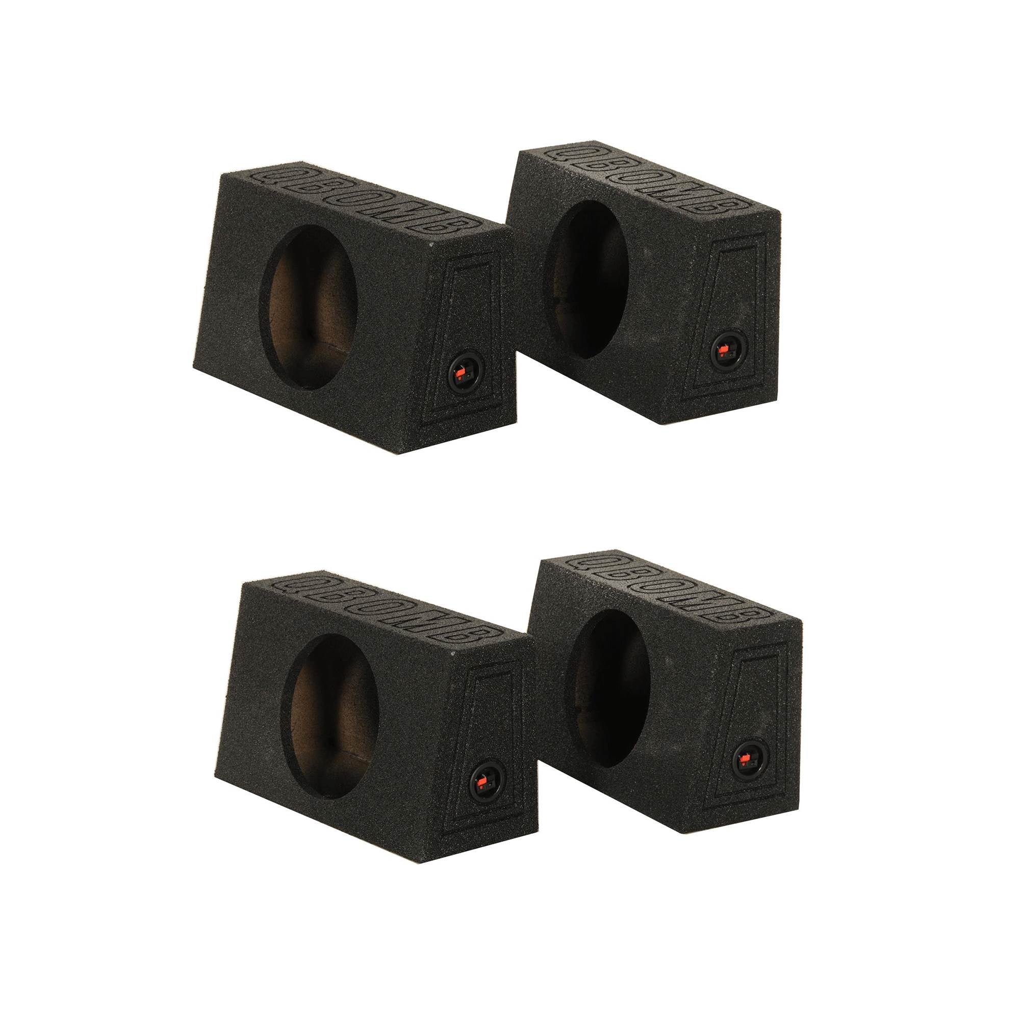 Q Power QBomb Single 10 Inch Sealed Subwoofer Sub Boxes Bedliner Spray (2 Pack)