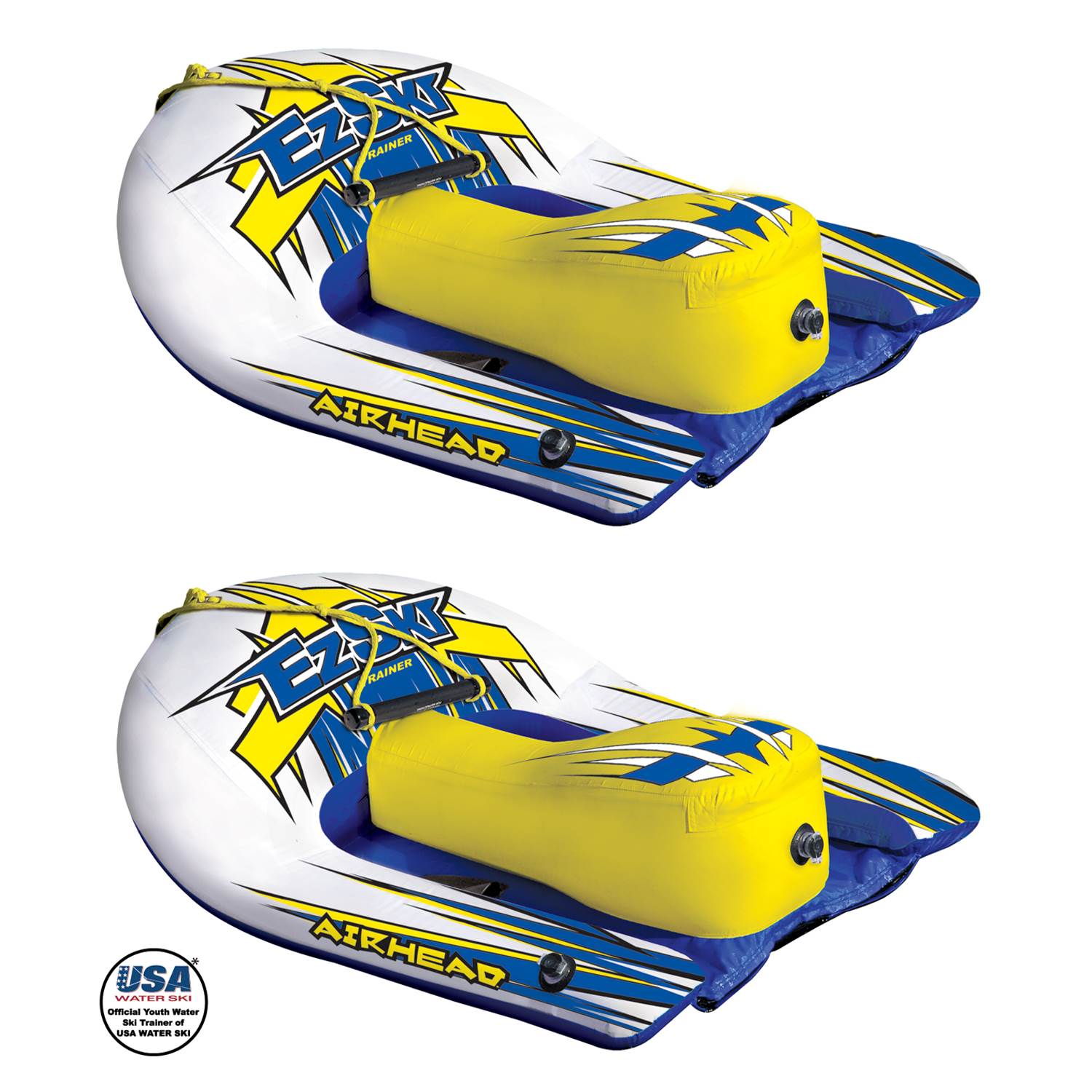 AIRHEAD EZ Ski Inflatable Trainer Junior Child Kids Single Skier Tube (2 Pack)