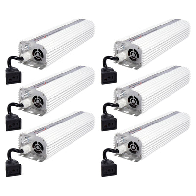 QUANTUM 1000W Watt HPS & MH Dimmable Digital Grow Light Lamp Ballast (6 Pack)