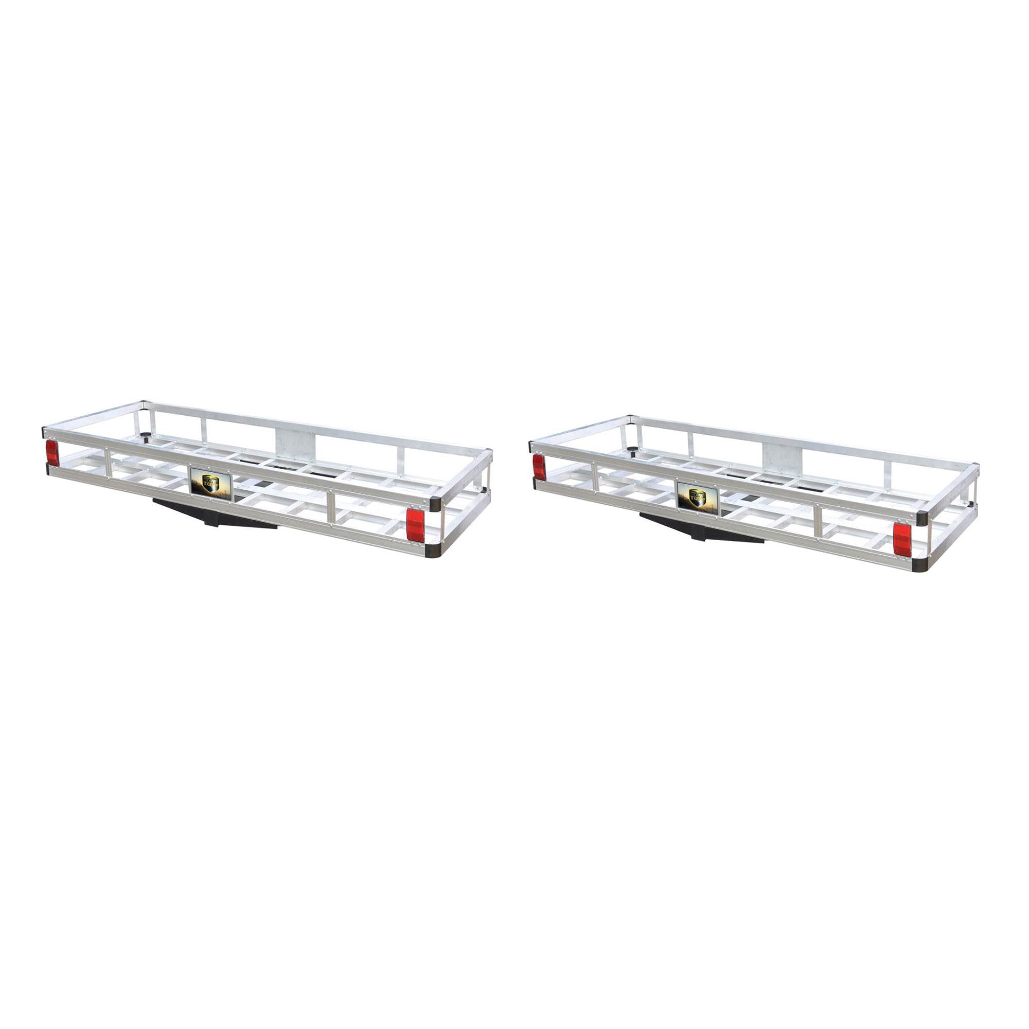 Tow Tuff 60" 500 Pound Aluminum Camping Gear or Luggage Cargo Carrier (2 Pack)