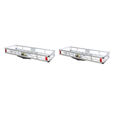 Tow Tuff 60" 500 Pound Aluminum Camping Gear or Luggage Cargo Carrier (2 Pack)