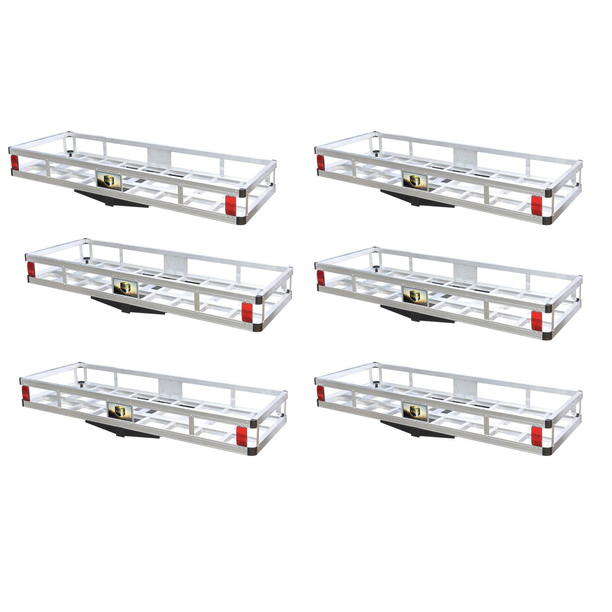 Tow Tuff 60" 500 Pound Aluminum Camping Gear or Luggage Cargo Carrier (6 Pack)