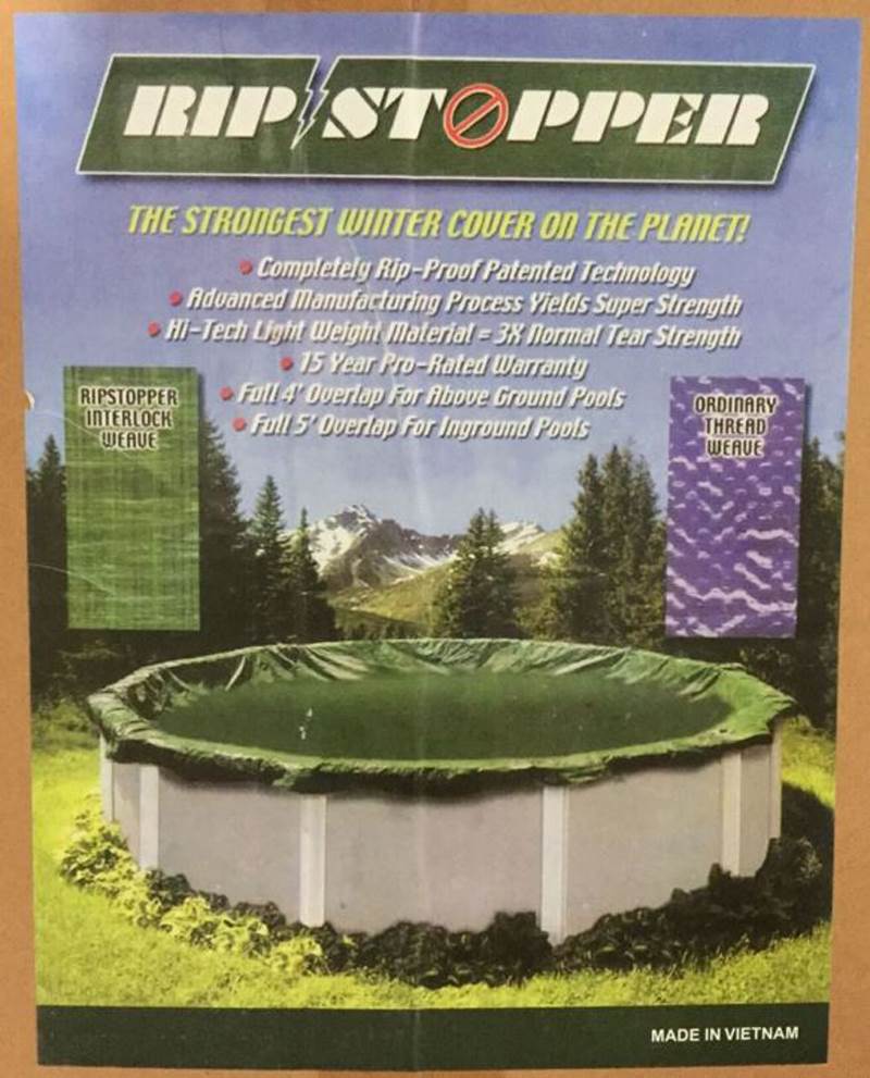 Swimline 21 Foot Round RipStopper Above In Ground Swimming Pool Cover (2 Pack) - VMInnovations