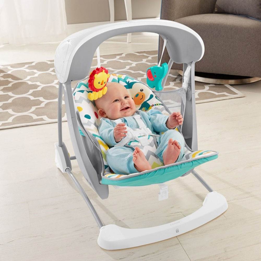 Fisher Price Colorful Carnival 6 Speed Take Along Infant Swing & Seat (2 Pack)