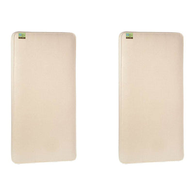 Sealy Infant Toddler Cotton Cozy Rest 2 Stage Waterproof Crib Mattress (2 Pack)