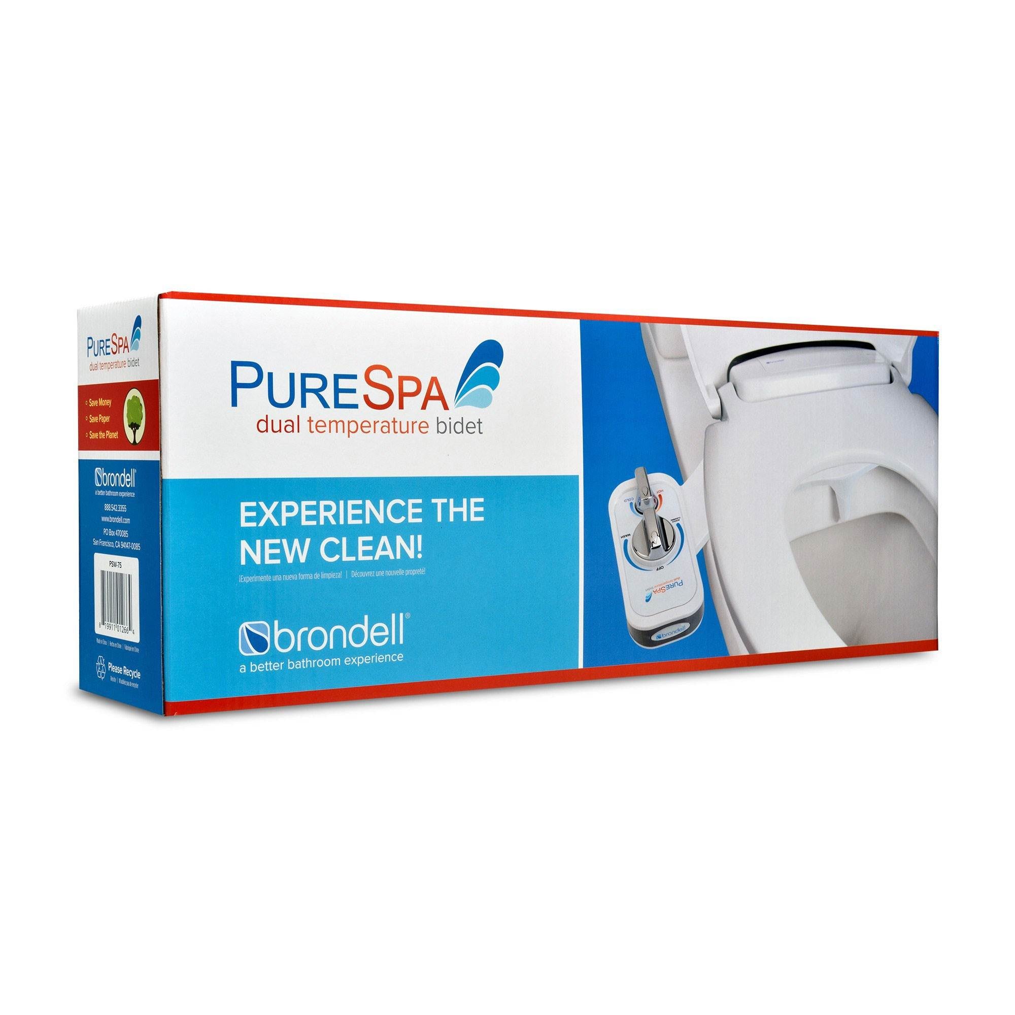 Brondell PureSpa Non-Electric Easy Bidet Toilet Spray Seat Attachment (10 Pack)