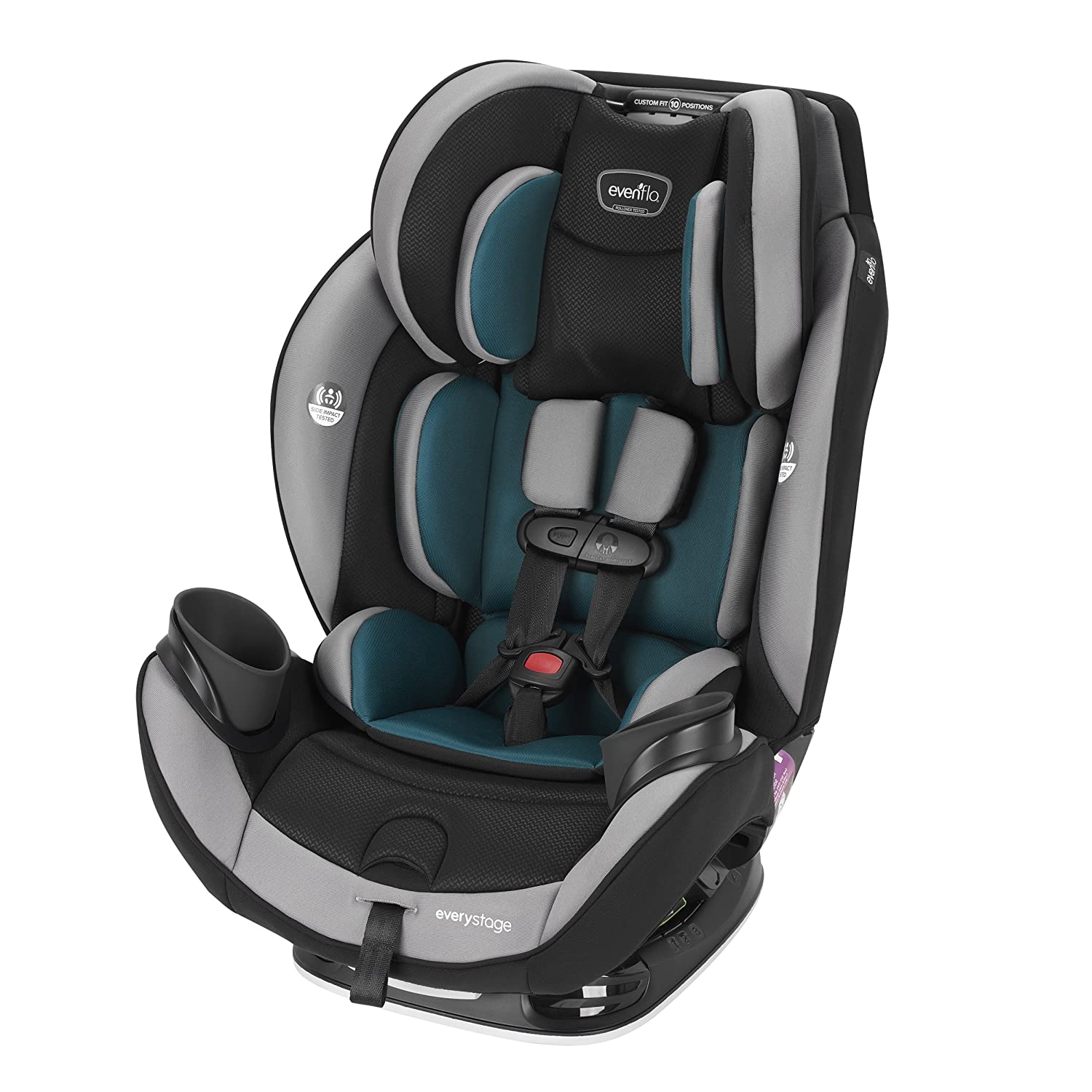 Evenflo EveryStage DLX Rear-Facing Convertible Car and Booster Seat, Reef Blue (Used)
