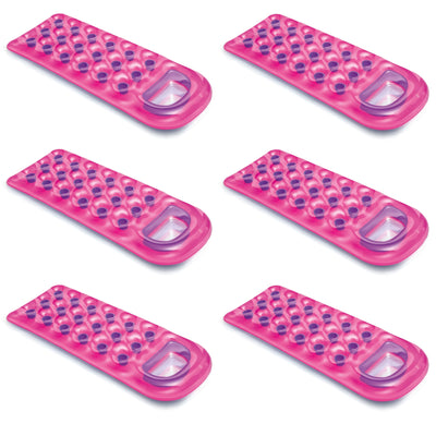 Intex 18 Pocket Swimming Pool Beach Lounge Floating Raft 2 with Pillow (6 Pack) - VMInnovations
