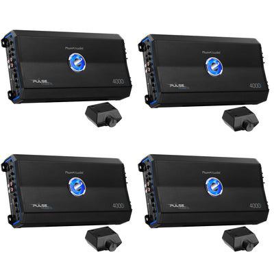 Planet Audio 4000W Class D Monoblock 1 Ohm Car Amplifier PL4000.1D (4 Pack)