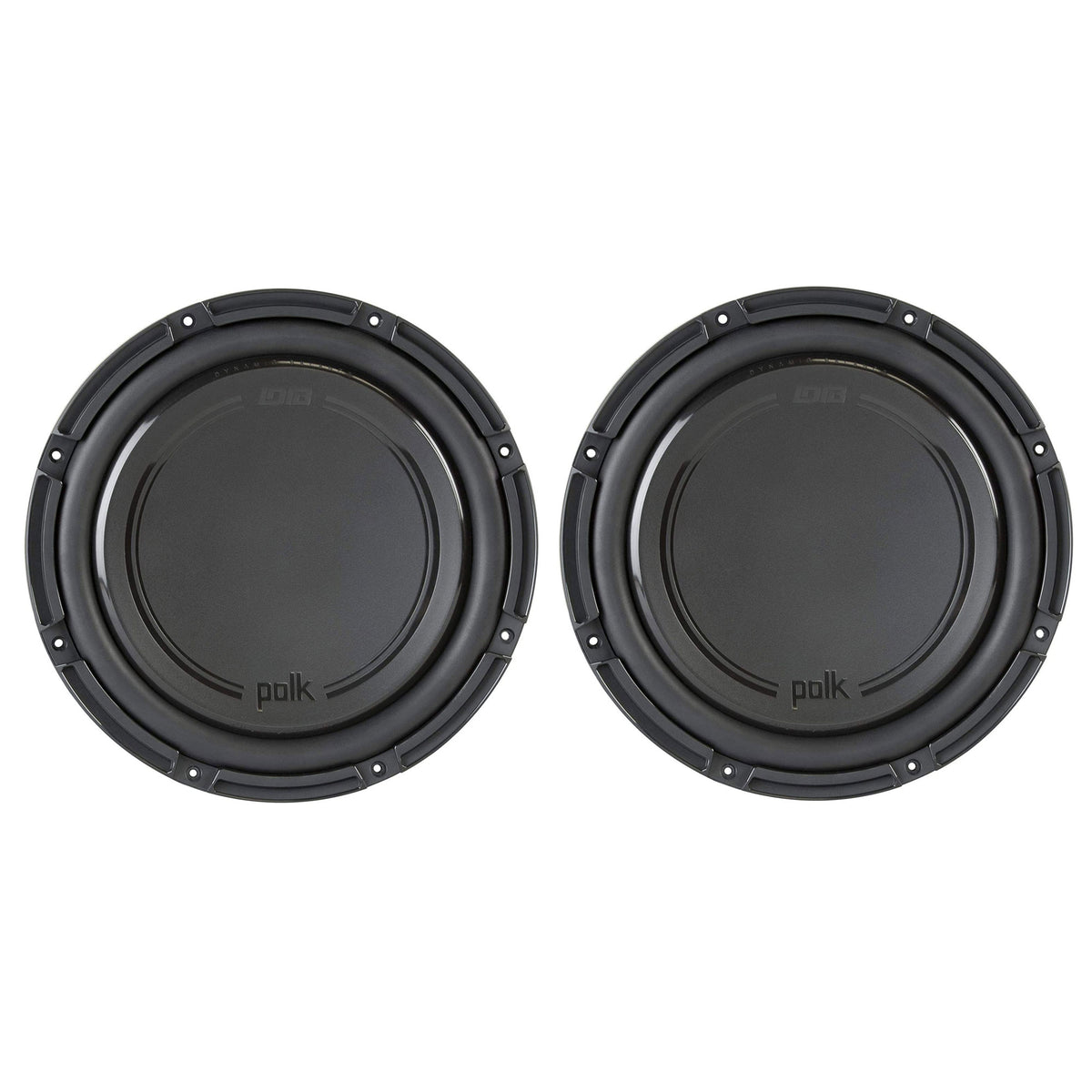 Polk Audio 1110W 12 Inch Single Voice Coil Marine Car Subwoofer (2 Pack)
