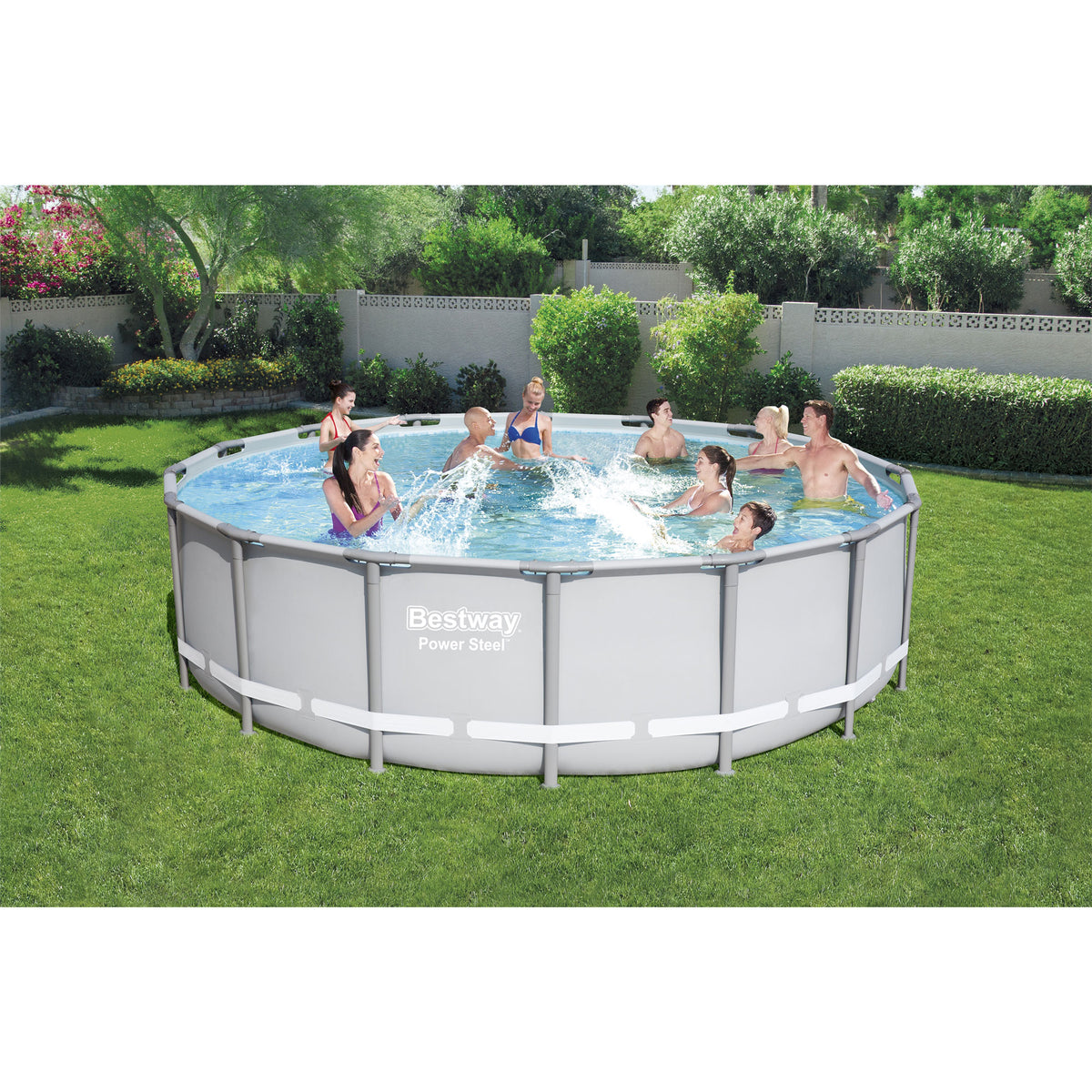 Bestway 16'x48" Power Steel Frame Above Ground Pool Set with Filter (Open Box)