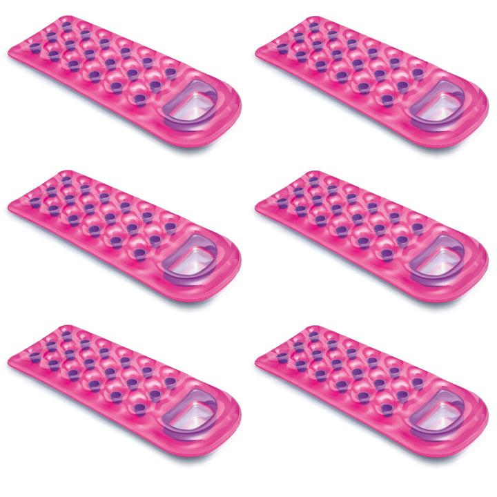 Intex 18 Pocket Swimming Pool Beach Lounge Floating Raft 2 with Pillow (6 Pack) - VMInnovations