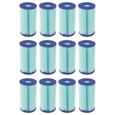 Bestway Flowclear Antimicrobial Type IV Type B Pool Filter Cartridge (12 Pack)