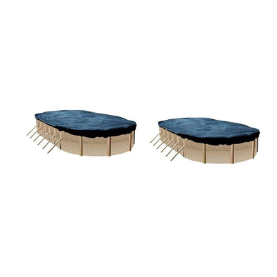 Swimline 16 x 25' Heavy Duty Above Ground Winter Swimming Pool Cover (2 Pack)