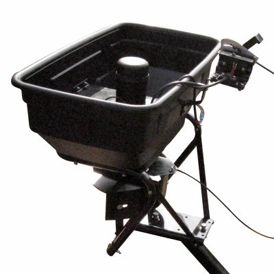 Field Tuff 12V ATV Hitch Mount 125 lb Grass, Seed, Fertilizer Spreader (2 Pack)