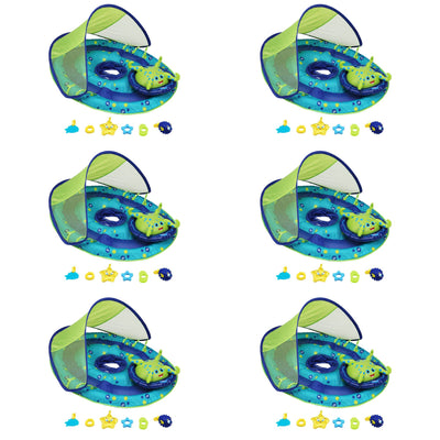 SwimWays Baby Spring Float Activity Center Pool Raft with Sun Canopy (6 Pack)