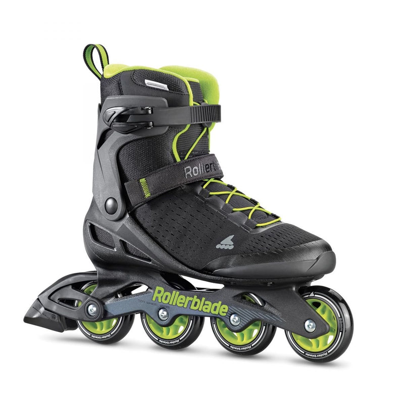 Rollerblade Elite Mens Fitness Inline Skates, Size 12, Black and Lime (Used)