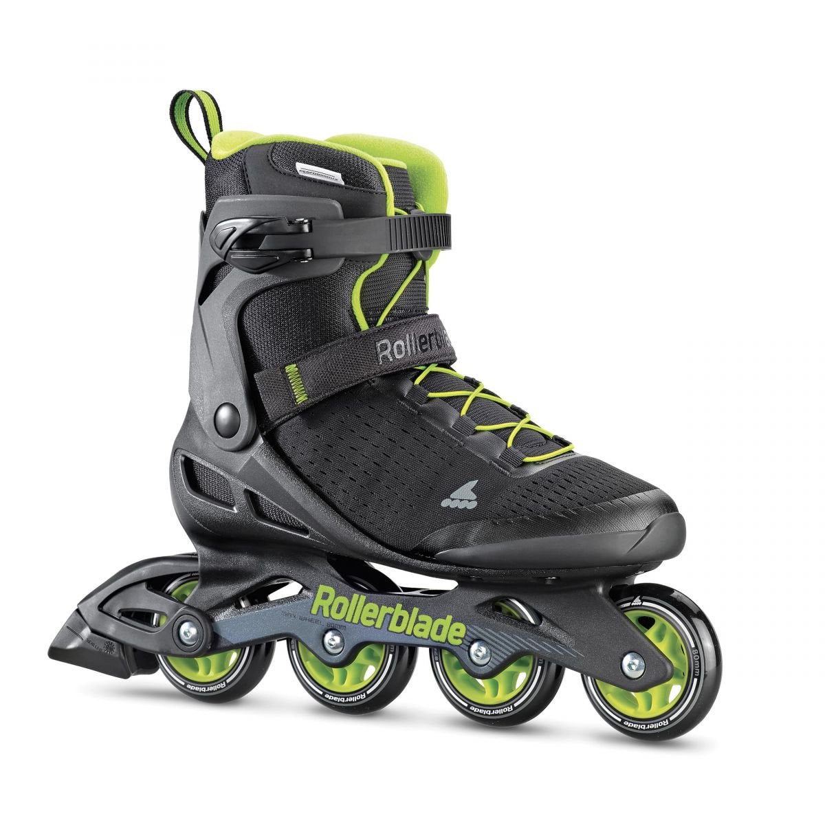 Rollerblade Zetrablade Elite Mens Fitness Inline Skates, Size 10, Black and Lime - VMInnovations