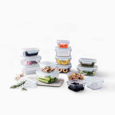 Glasslock Oven and Microwave Safe Glass Food Containers 28 Piece Set (For Parts) - VMInnovations