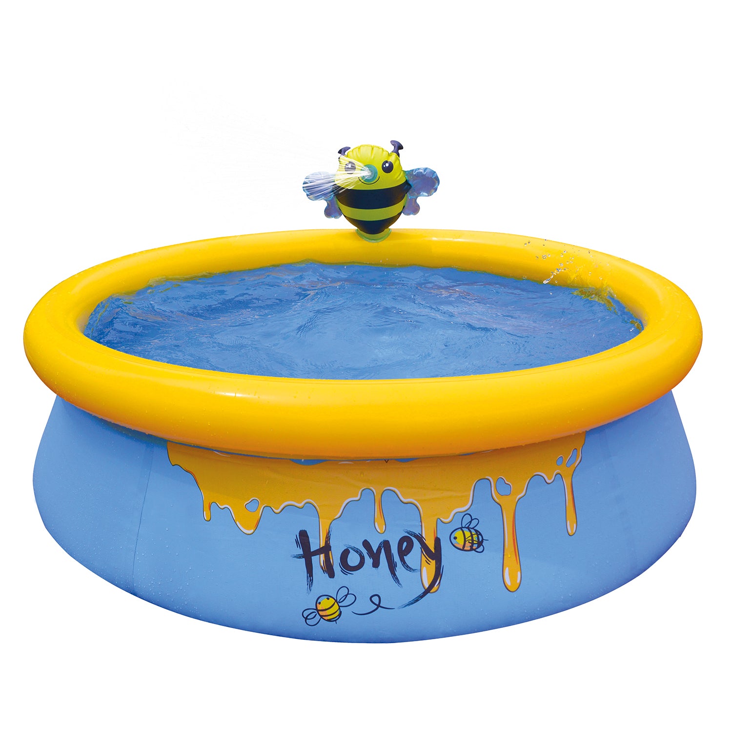 JLeisure 5 Footx16.5 Inch Bee Spray Inflatable Outdoor Backyard Pool (For Parts)