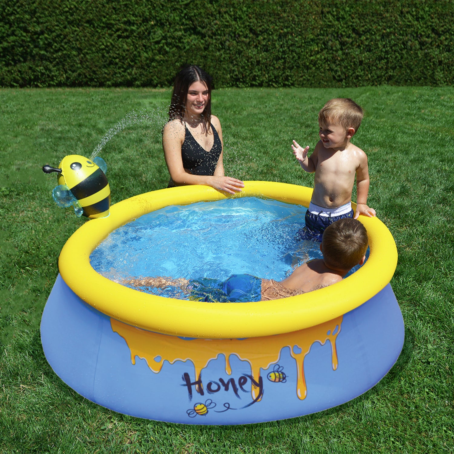 JLeisure 5' x 16.5" Bee Spray Outdoor Above Ground Kid Swimming Pool (Used) - VMInnovations
