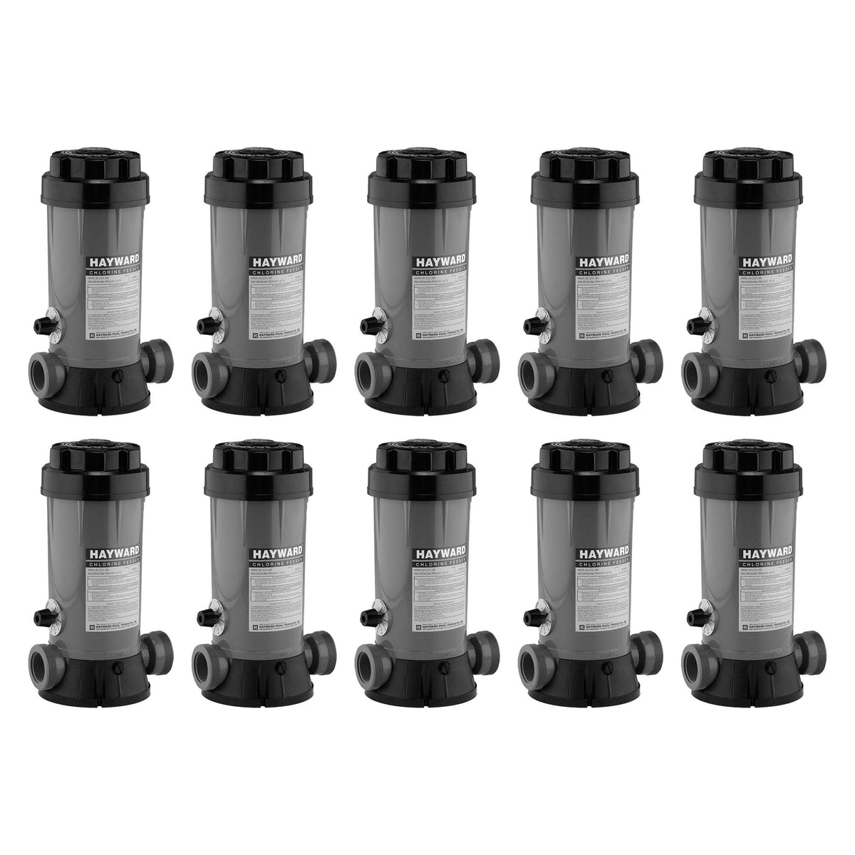 Hayward CL2002S Auto Pool In-Line Chemical Trichlor Chlorine Feeder (10 Pack)