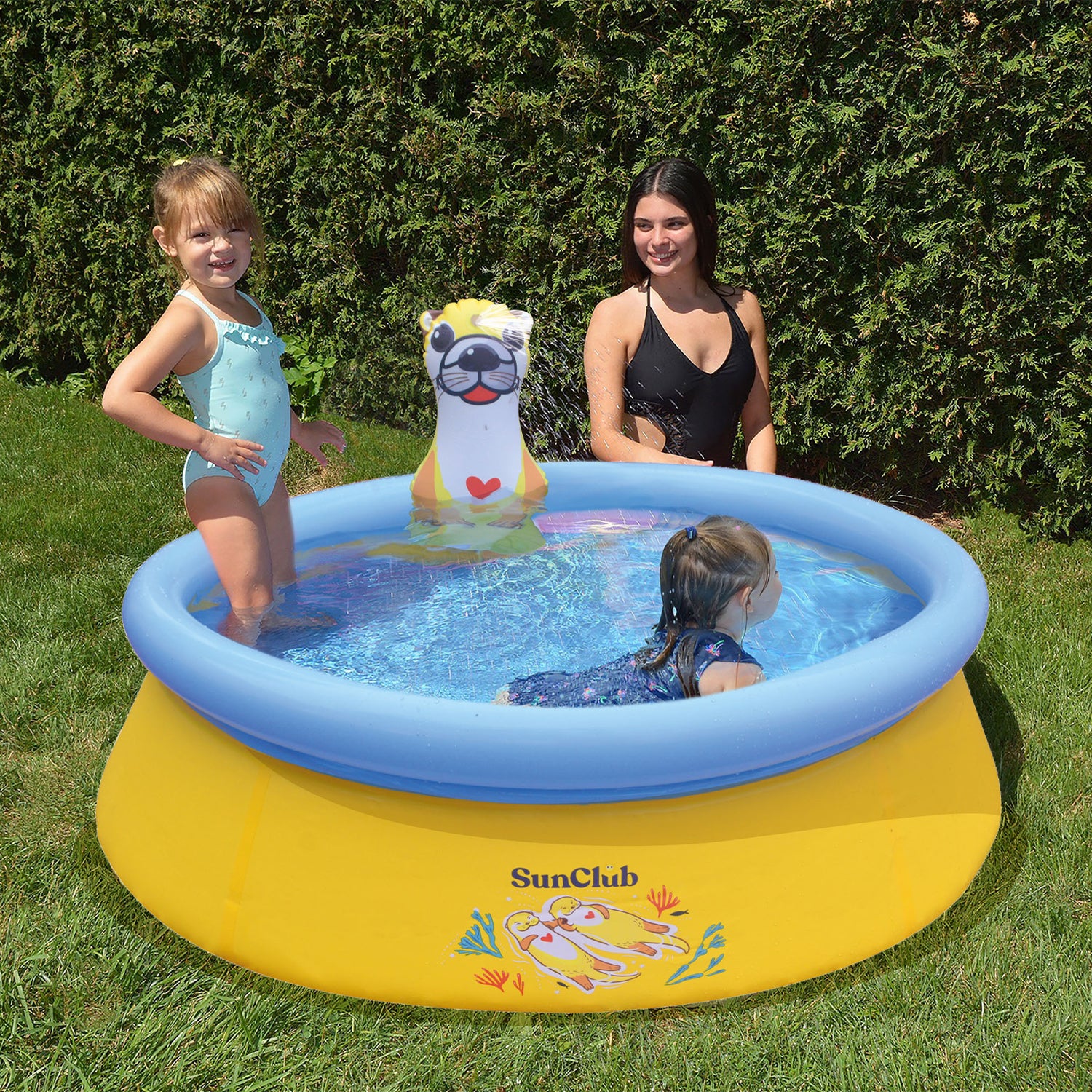 JLeisure 5' x 16.5" Sea Otter Inflatable Above Ground Kid Swimming Pool (2 Pack)