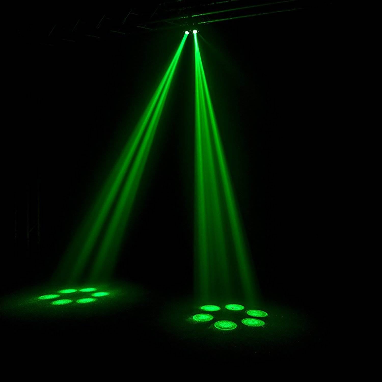 Chauvet DJ Duo Moon Plug and Play LED Beam Lighting Stage Light Effect (2 Pack)