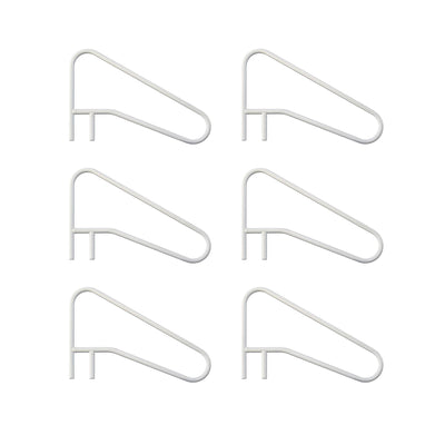Saftron 3 Bend Weather Resistant In Water Polymer Pool Handrail, White (6 Pack)