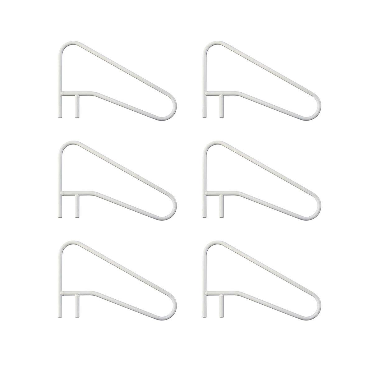 Saftron 3 Bend Weather Resistant In Water Polymer Pool Handrail, White (6 Pack)