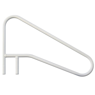Saftron 3 Bend Weather Resistant In Water Polymer Pool Handrail, White (6 Pack)