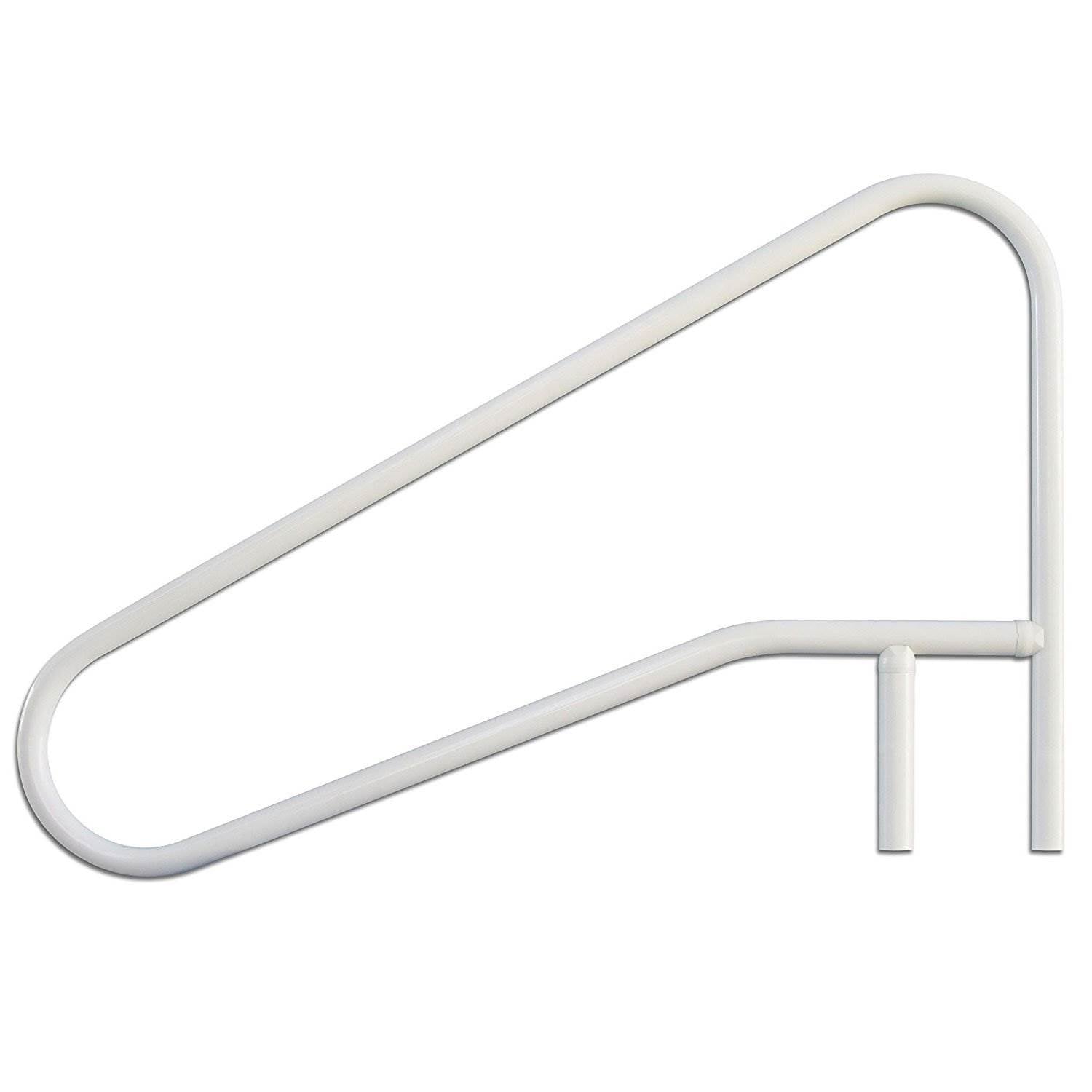Saftron 3 Bend Weather Resistant In Water Polymer Pool Handrail, White (6 Pack)