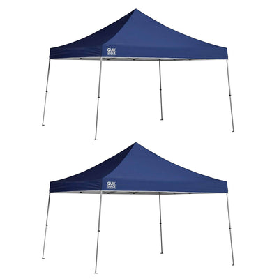 ShelterLogic 12' x 12' Instant Straight Leg Pop Up Outdoor Canopy, Blue (2 Pack)