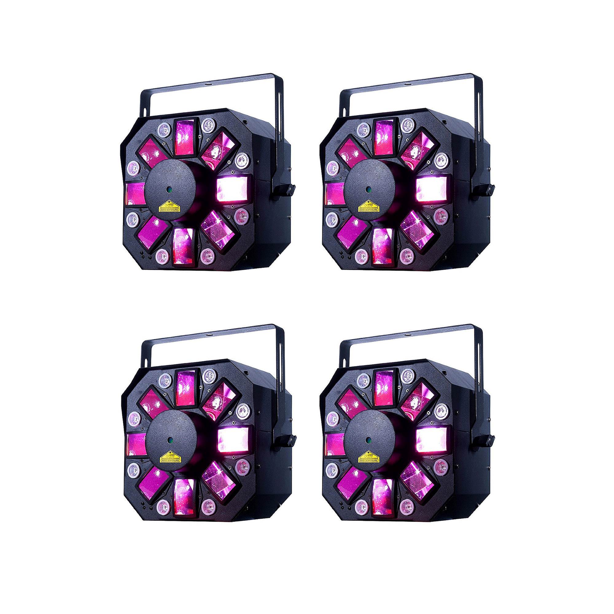 American DJ Stinger II 3 in 1 FX Moonflower and UV Black Light (4 Pack)