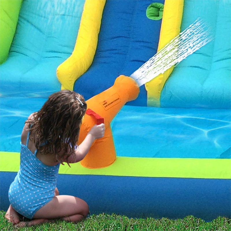 Kahuna Triple Blast Kids Inflatable Splash Pool Backyard Water Slide (2 Pack)