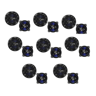 Boss Rage 4 Inch 3 Way 225W Full Range Mobile Audio/Video Speakers (8 Pack)