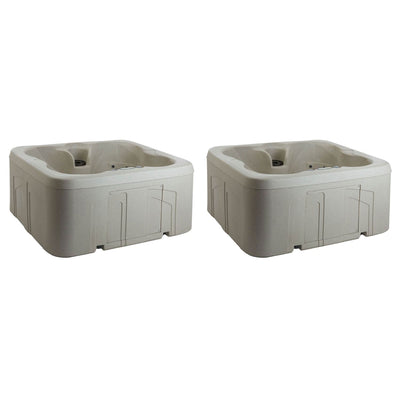 Lifesmart Spas Rock Solid 4-Person Plug & Play Hot Tub Spa with Cover (2 Pack)
