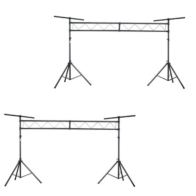Chauvet 10 Ft Portable DJ Trussing & T Bar Light Stand, 200 Lb Capacity (2 Pack)