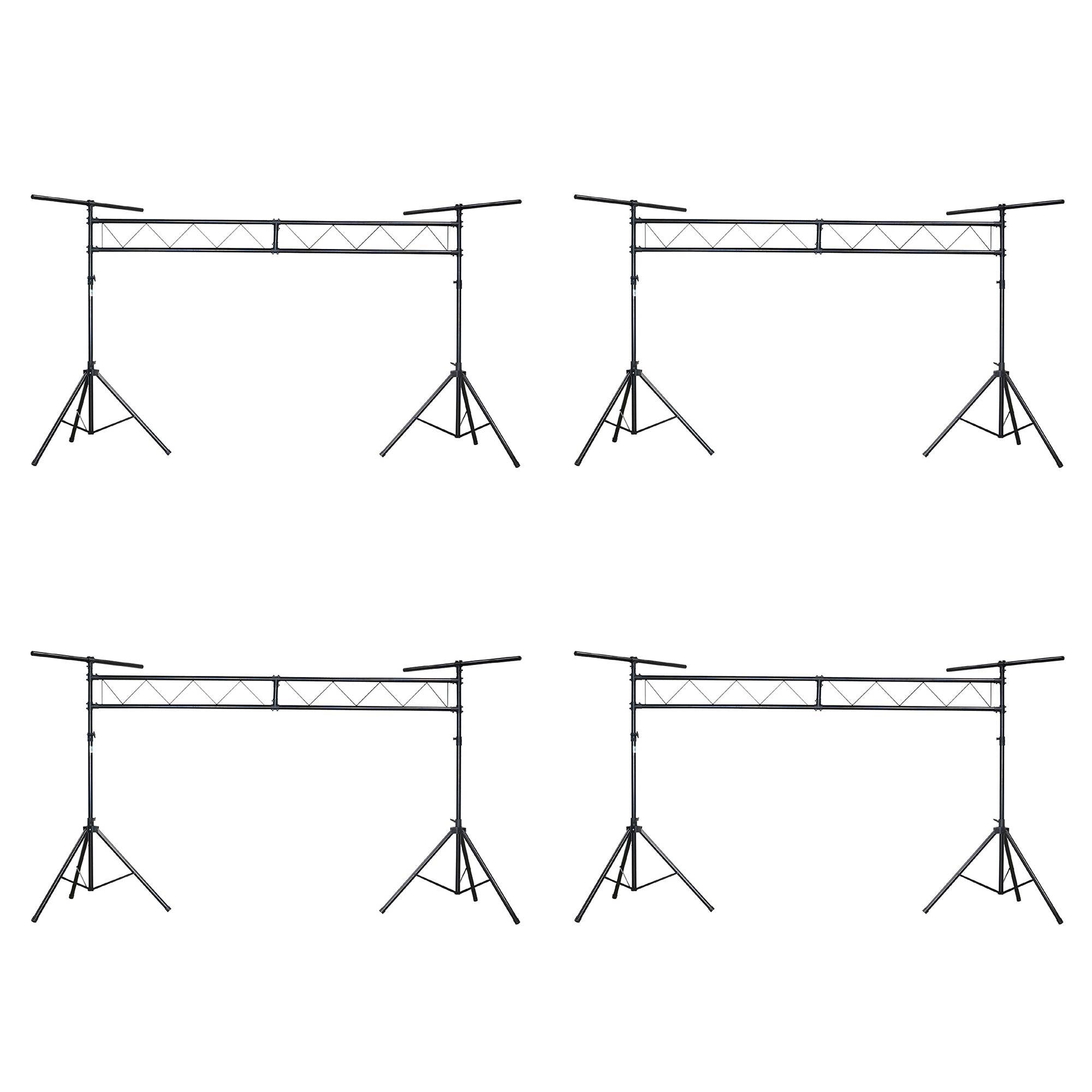 Chauvet 10 Ft Portable DJ Trussing & T Bar Light Stand, 200 lb Capacity (4 Pack)