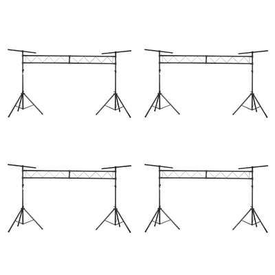 Chauvet 10 Ft Portable DJ Trussing & T Bar Light Stand, 200 lb Capacity (4 Pack)