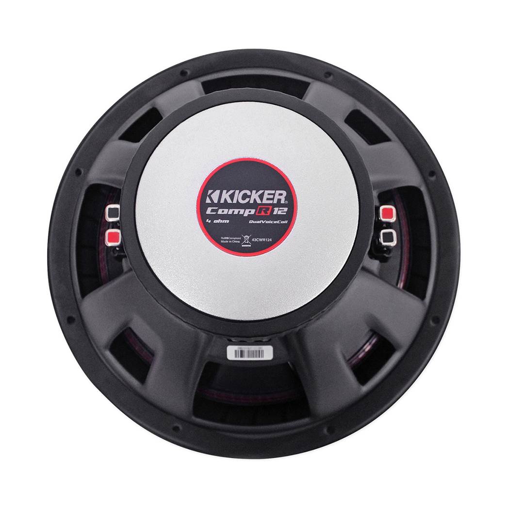 Kicker 43CWR124 12 Inch 1000 Watt 4 Ohm DVC Car Audio Stereo Subwoofer (4 Pack)