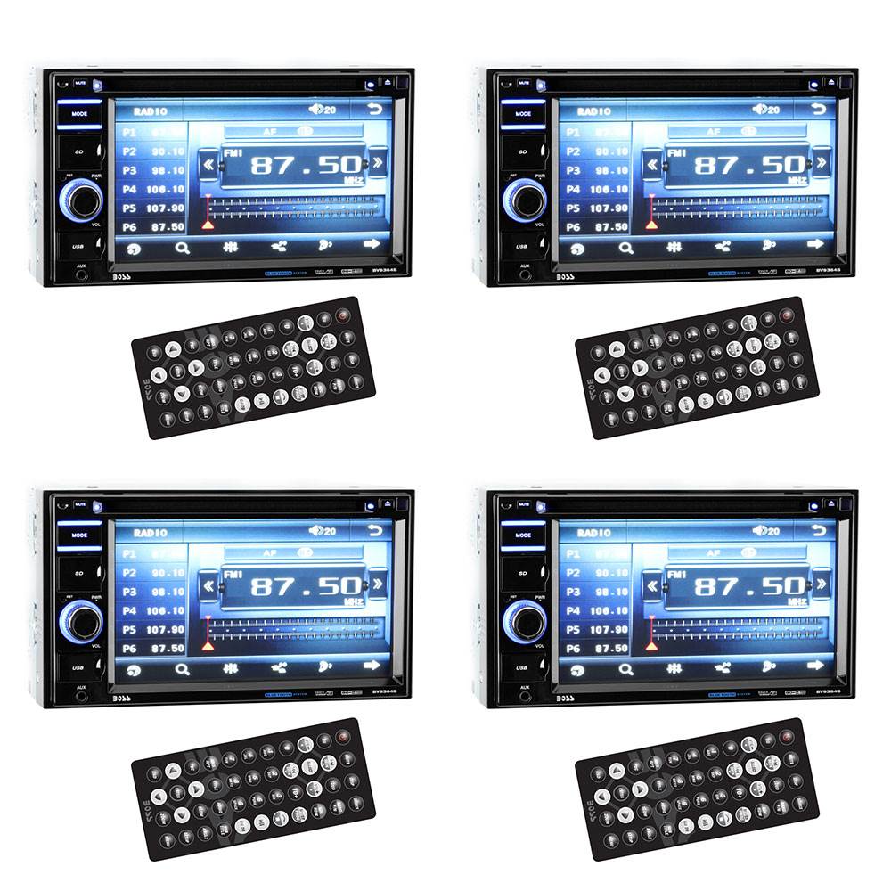 Boss 6.2" 2-DIN In-Dash DVD MP3 Bluetooth Touchscreen Car Receiver (4 Pack)